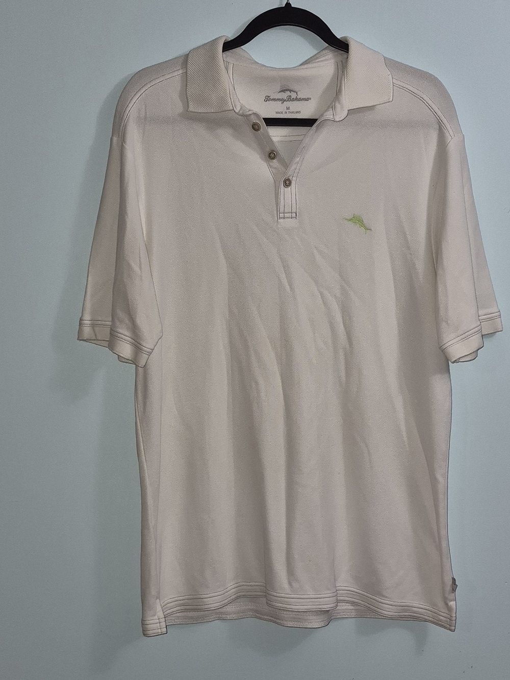 Tommy Bahama White Polo with Lime Logo
